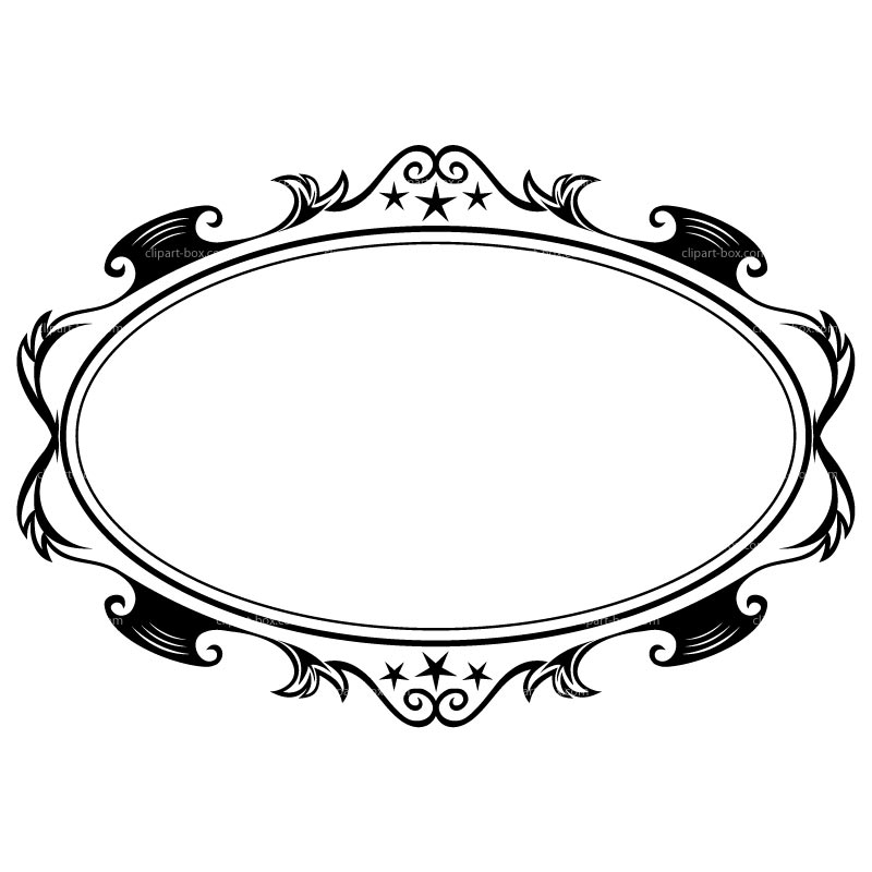 Vector Oval Borders Clipart