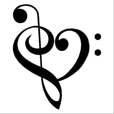 Heart Music Notes Clipart