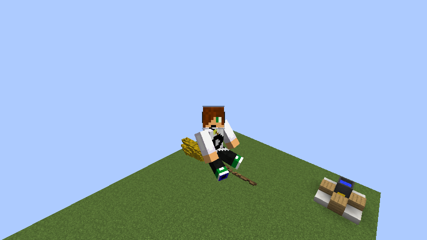 Flying Broom with Only One Command - Minecraft Command Science