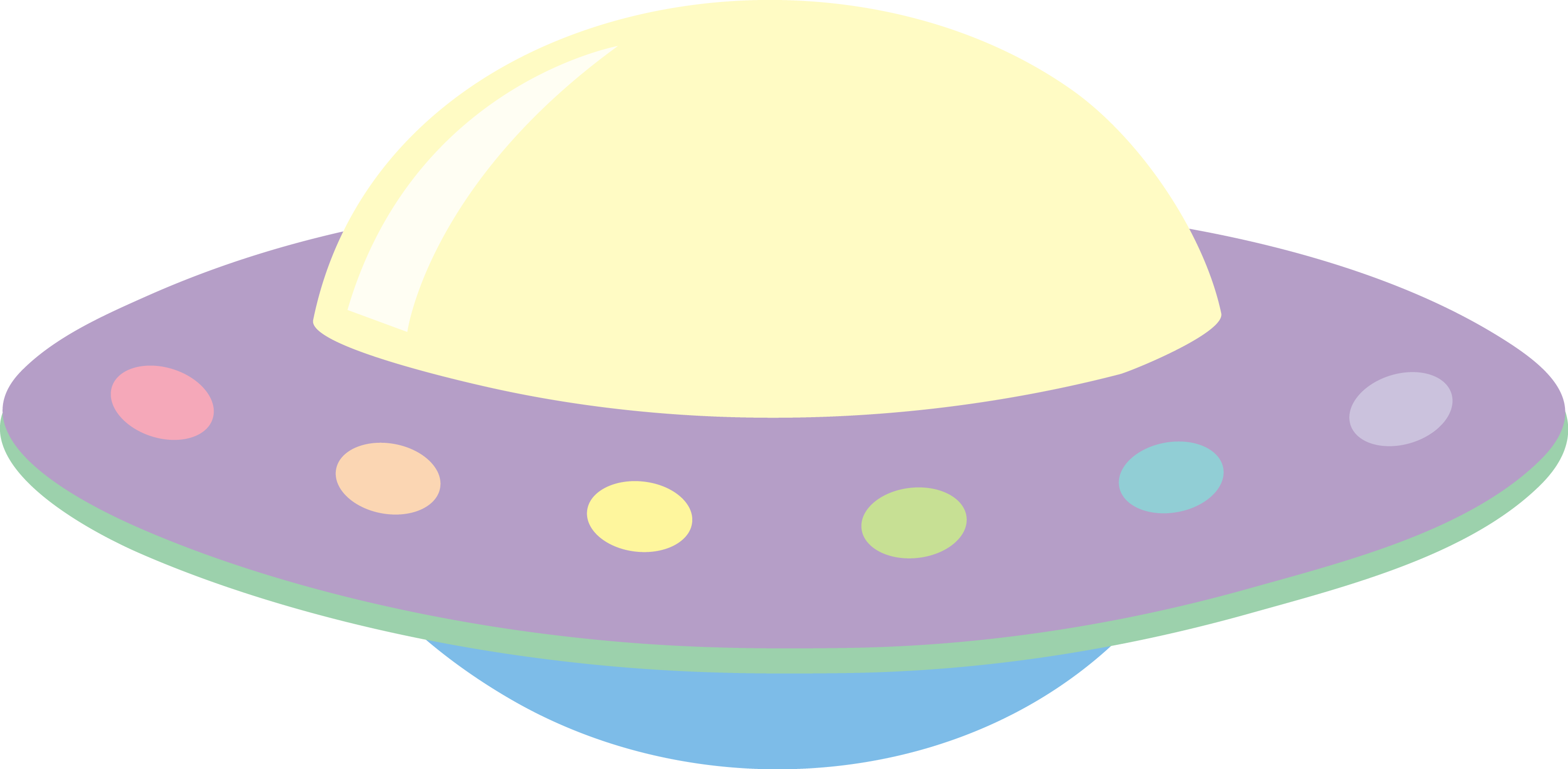 Alien in spaceship clipart