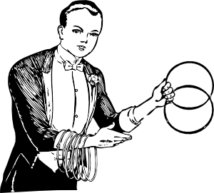 Magician Linking Rings clip art - vector clip art online, royalty ...