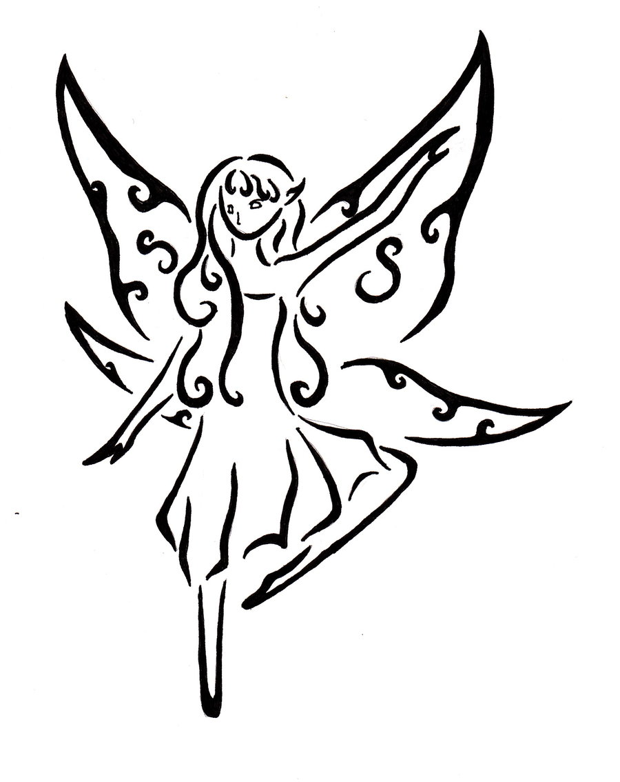 Angel Dancing Fairy Temporary Tattoo Design - ClipArt Best - ClipArt Best