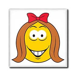 Amazon.com - Funny Devil Smiley Face - 6 Inch Ceramic Tile