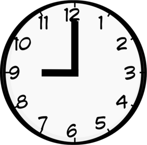9 O Clock clip art - vector clip art online, royalty free & public ...