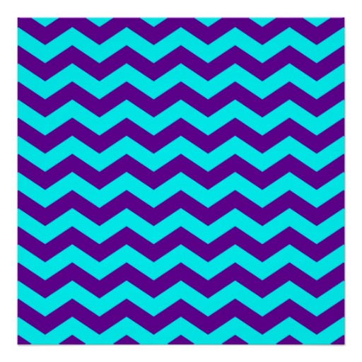 Purple and Aqua Chevron Print from Zazzle.