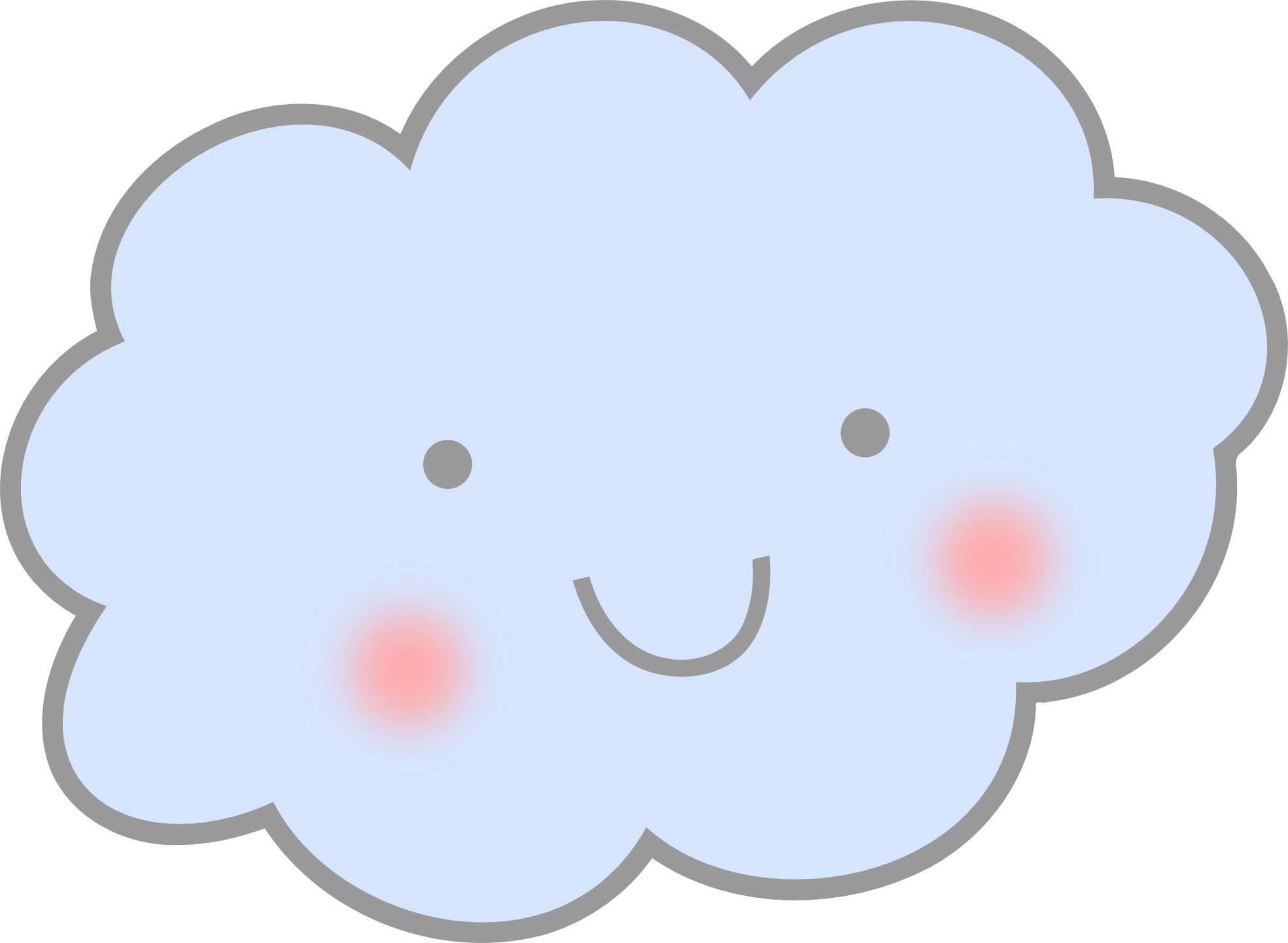 Clip Art: Cute Cloud clipartist.net Poster Art