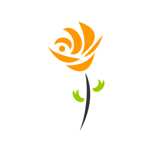 Flower Clipart - Orange Depressed Rose with Black Background ...