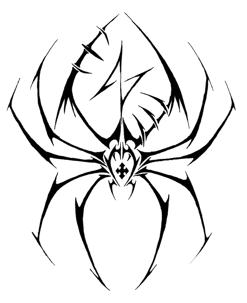 tribal spider tattoo designs