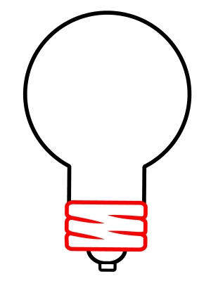 Drawing a cartoon light bulb