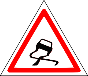 Slippery Road clip art - vector clip art online, royalty free ...