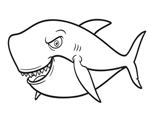 REQUIN BLEU : Coloriage Requin Bleu en Ligne Gratuit a imprimer ...