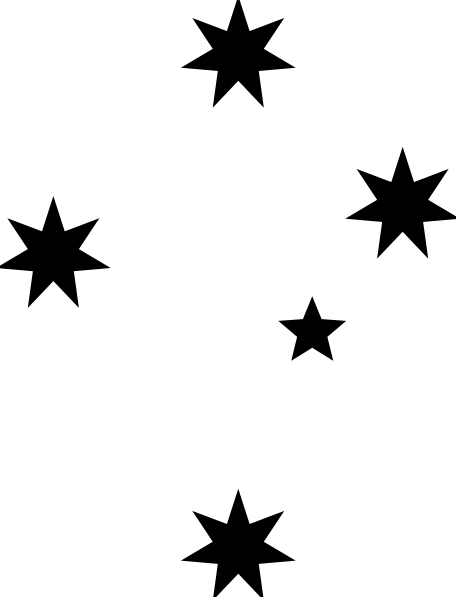 Southen Cross Black clip art Free Vector
