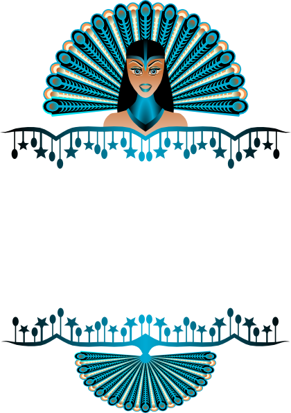 Peacock Girl Border clip art - vector clip art online, royalty ...
