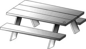 Picnic table clipart images