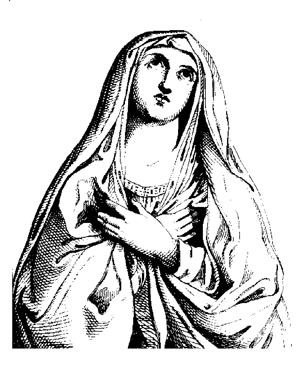 Free Coloring Page Of Mary, The Mother Of God - AZ Coloring Pages