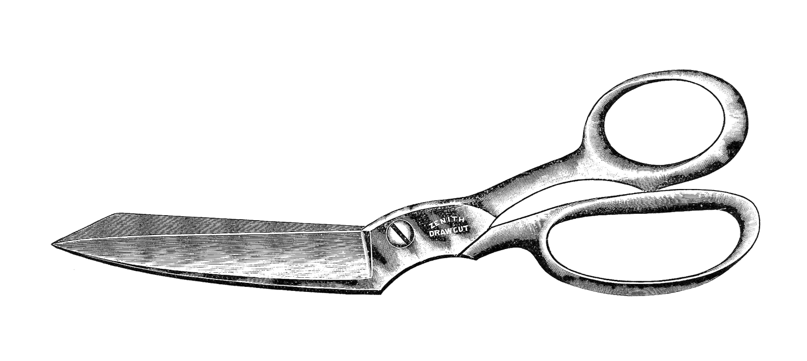Vintage Hair Scissors Clipart