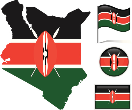 Kenya Outline Map Silhouettes Clip Art, Vector Images ...