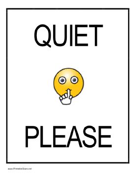 Quiet please clipart free