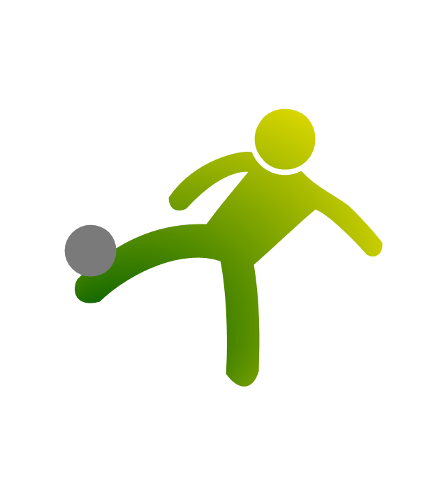 Soccer pictograms - Vector stencils library | Association football ...