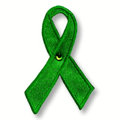 Environmental Awareness Ribbon Iron On Patch Applique