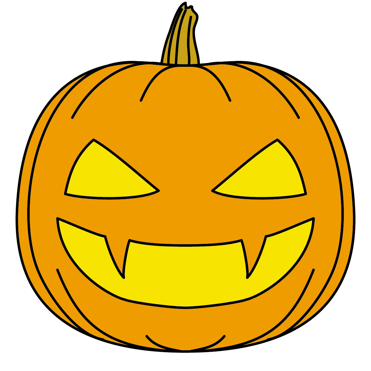 Scary jack o lantern clipart