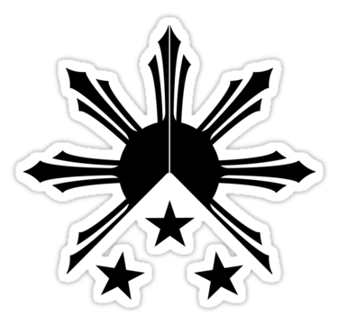 Tribal Philippines Filipino Sun and Stars Flag" Stickers by ...