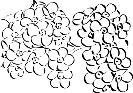 Flowers Outline clip art vector, free vector images