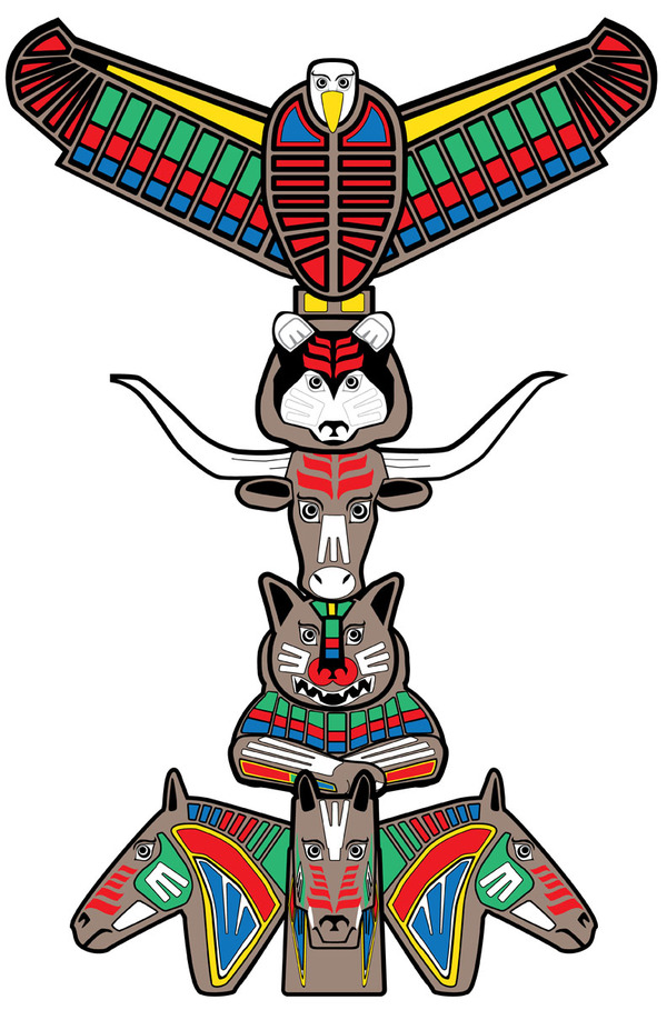 1000+ images about totem pole | Digital illustration ...