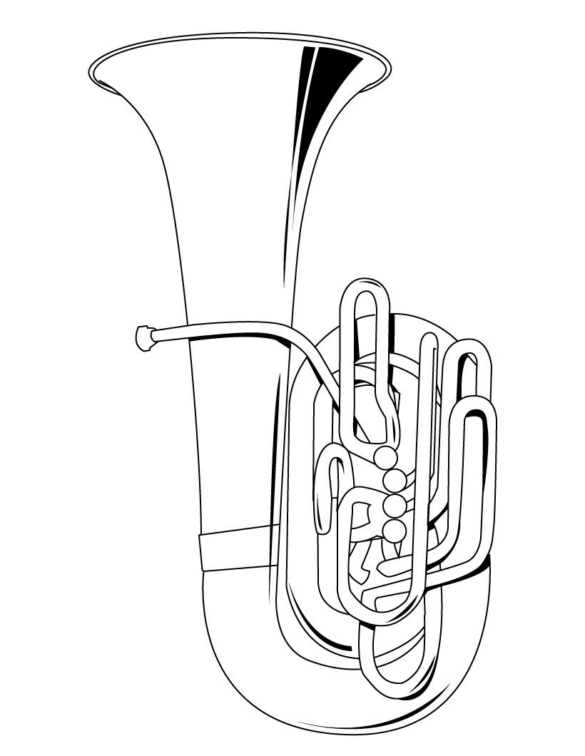 Tuba Coloring Page - Color Book