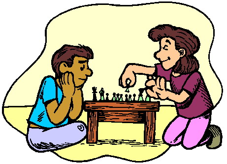 Clip Art - Clip art playing chess 234962