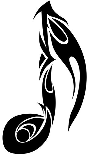 Tribal Music Notes And Japanese Symbols Tattoos: Real Photo ...