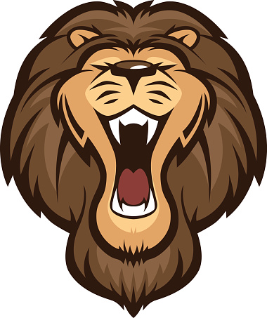 Cartoon Of The Angry Lion Face Clip Art, Vector Images ...