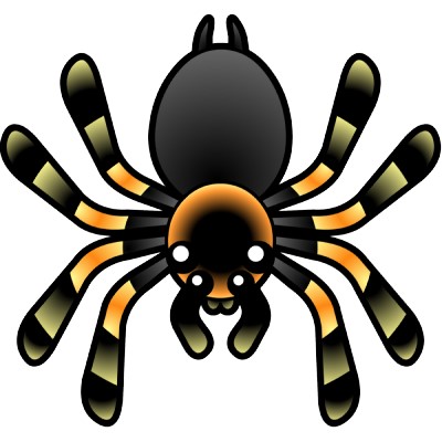 Image - Cartoon tarantula red knee photosculpture ...