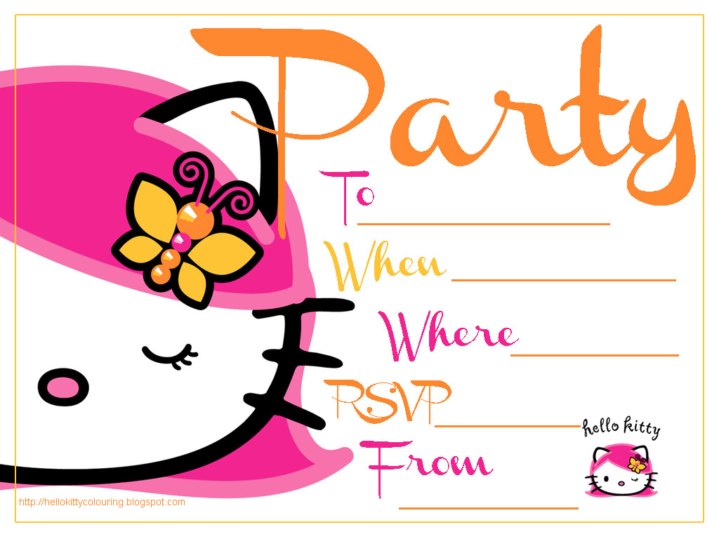 Hello Kitty Birthday Invitation Free Templates