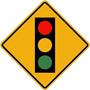 Amazon.com: Street & Traffic Sign Wall Decals - Stop Ahead Symbol ...