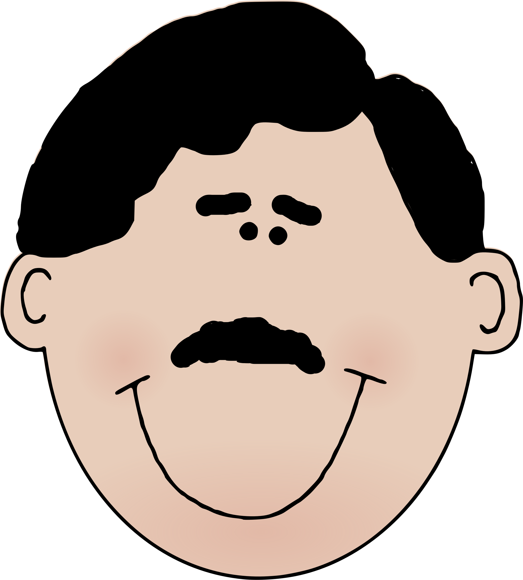 Victorian man clipart mustache