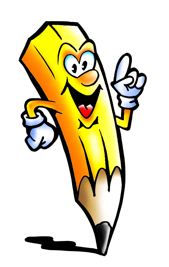 Cartoon Pencil Writing Clipart
