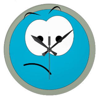 Sad Smiley Wall Clocks | Zazzle