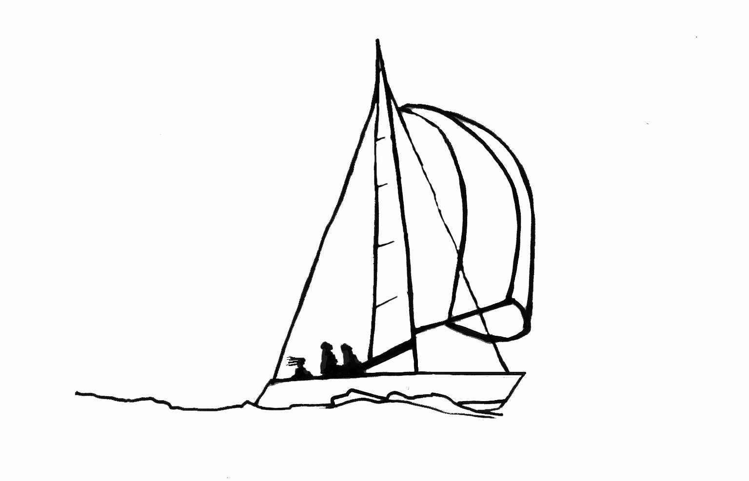 Sailboat Line Drawings - ClipArt Best
