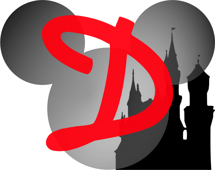 D letter upon three circles and a castle.svg