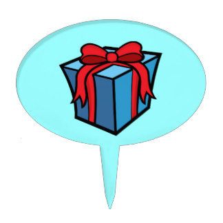 Cartoon Box Cake Toppers, Cartoon Box Cake Picks & Decorations