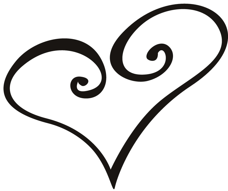 Love Heart Outline Tattoo