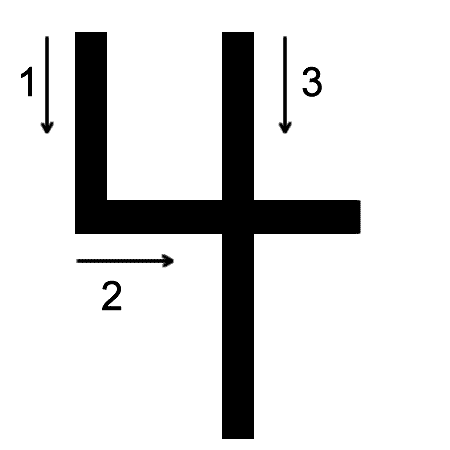 Print the Number 4 - Printing Worksheets