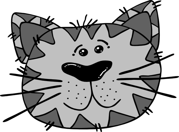 Cartoon Cat Face clip art Free Vector