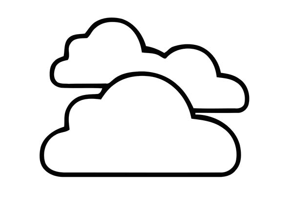 Clouds in the Sky Coloring Page | Kids Play Color