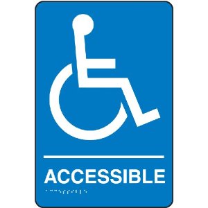 Accuform Signs PAD139BU ADA Braille Tactile Sign, Legend ...