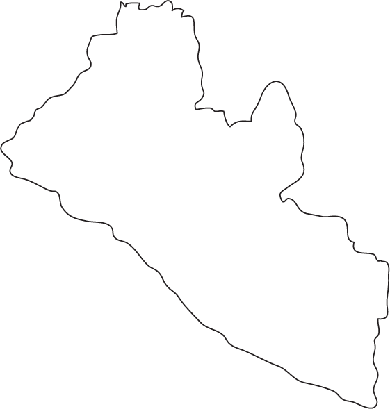 Liberia outline map