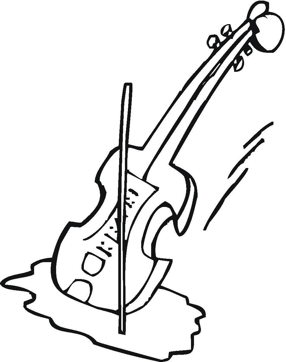 cartoon vector clipart of a confident guy playing violin coloring ...