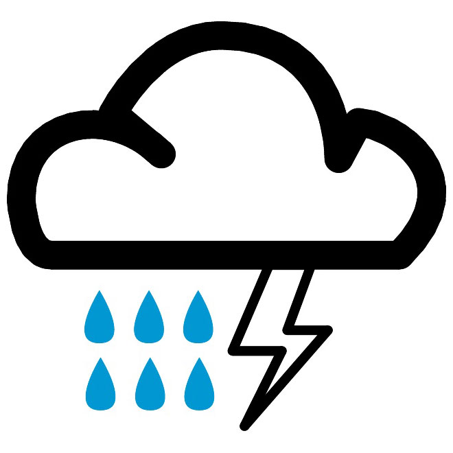 RAIN AND THUNDERSTORM VECTOR SYMBOL - Download at Vectorportal