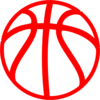 Basketball Outline clip art - vector clip art online, royalty free ...